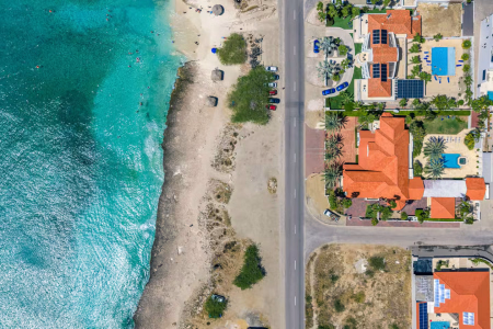 Ocean view from luxury villa near Boca Catalina in Aruba